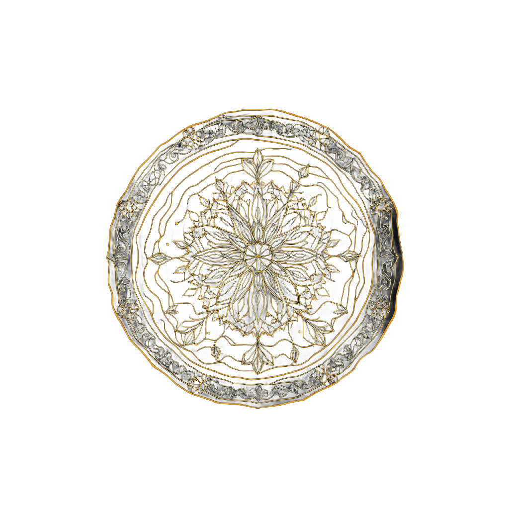 Decorative intricate gold line-art illustration of agarwood/oud wood slice, luxury filigree style